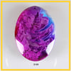 Small Oval Purple Cabochon, hand made, Unique, Resin Jewelry - S169