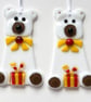 Polar bear fused glass Christmas decoration  - Image 7