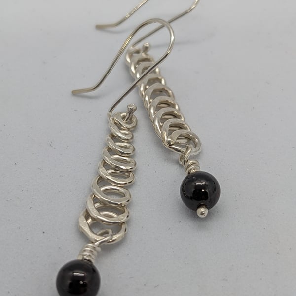 Sterling silver long earrings