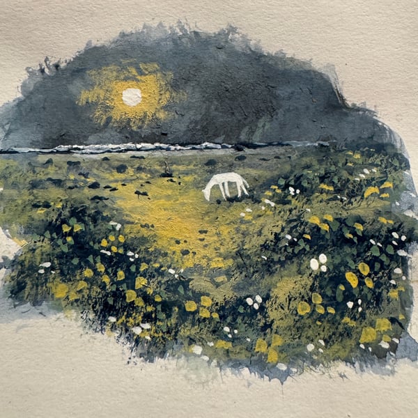 White Horse watercolour painting by Stephen Allen 