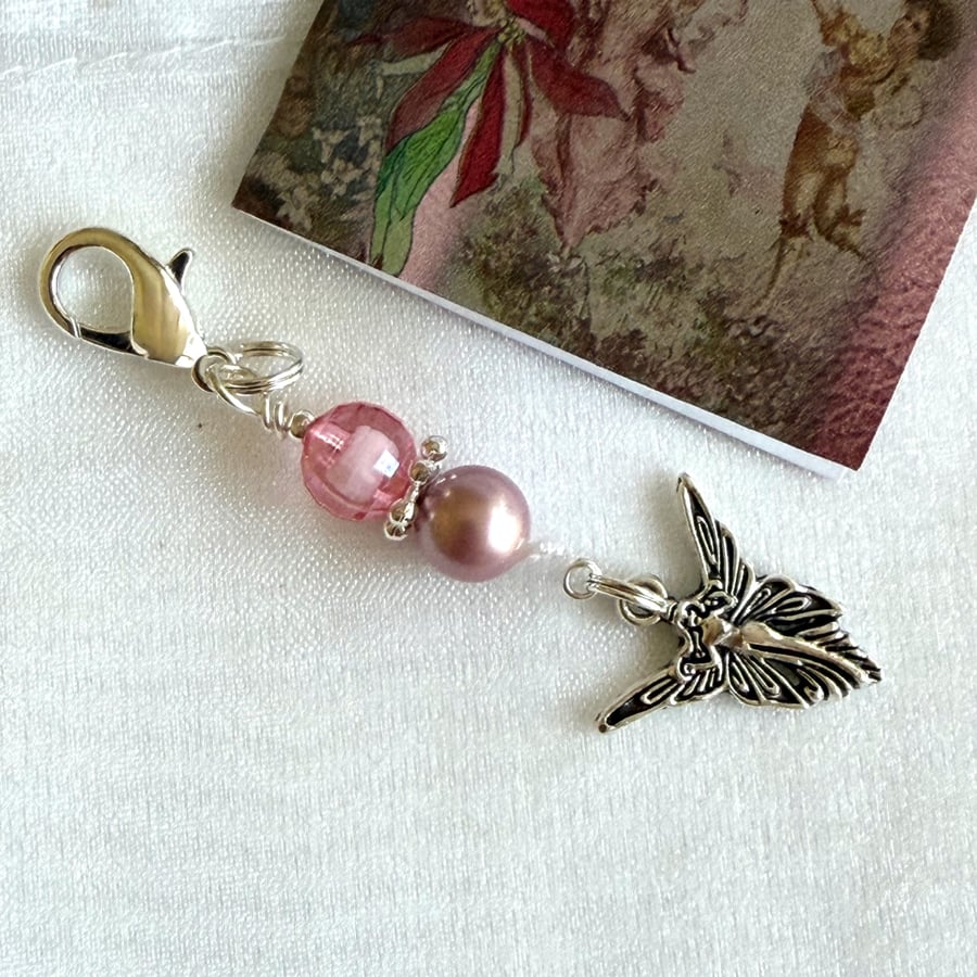 Beaded Bag Charm, Journal Planner Clip on Charms