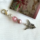 Beaded Bag Charm, Journal Planner Clip on Charms
