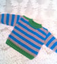 Baby's Hand Knitted Striped Sweater, Baby's Knitted Jumper, Gift Ideas for Baby - Image 6