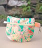 floral zip pouch with swivel clip - Image 1