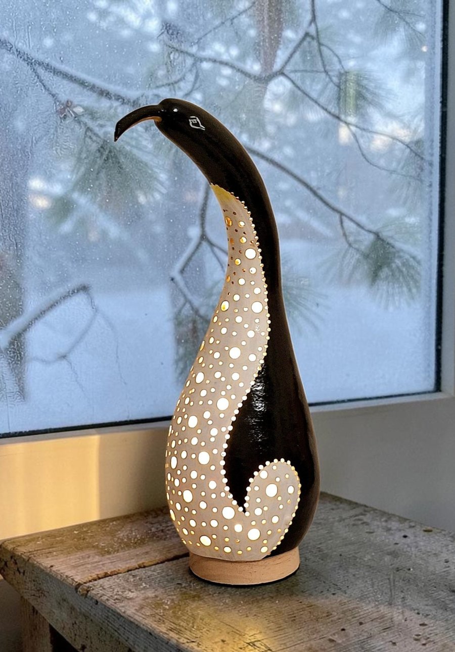  'Dave' Penguin Gourd Lamp