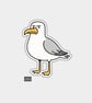 Funny Vinyl Sticker For Adults - Sad Seagull