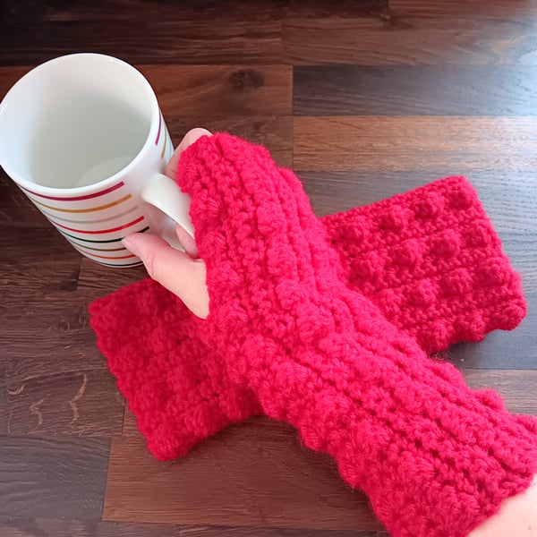 Handmade Crochet Fingerless Gloves