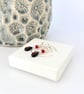Sterling Silver Fused Glass and Agate Dangle Earrings - Image 9