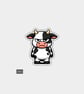 Funny Novelty Vinyl Sticker - Grumpy Cow