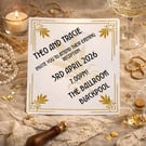 Art Deco Evening Wedding Invitation 