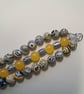 Handmade Lace Malachite and Yellow Jade bracelet  - Image 6