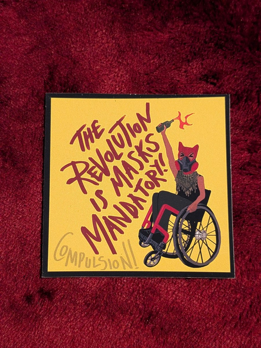 the revolution is masks mandatory sticker