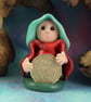 Tiny Thrupenny Bit Gnome 'Erin' with 1952 threepenny piece OOAK Sculpt