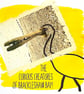 Ibis; greetings card, blank inside, printed on card and handmade paper - Image 1