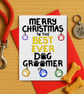 Best Ever Dog Groomer Christmas Card From Dog, Dogs Parents 