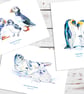 New baby gift - personalised robin family print - name and date of birth - Image 6