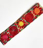 Handmade Embroidered Fabric Bookmark Textile Art Book Lover Gift 