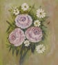 Pink Roses and Meadow Daisies - Image 1