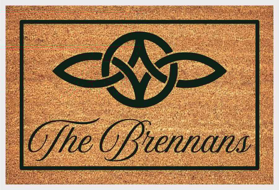 Everlasting Love Knot Door Mat - Everlasting Love Know Welcome Mat - 3 Sizes