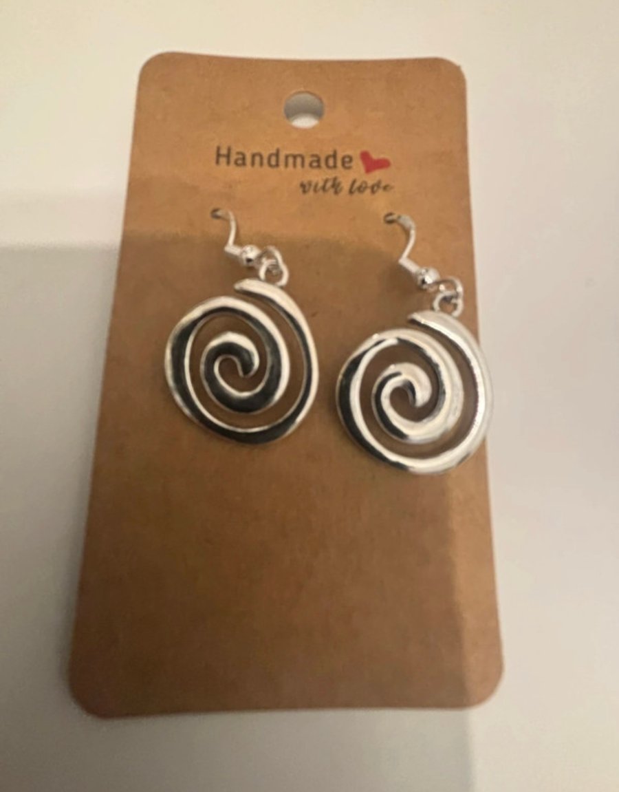 Sterling Silver Earrings - Swirls - Brand New & Sealed!! 