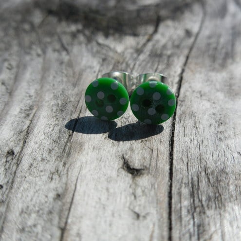 Green Button Studs