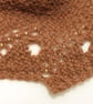 Hand knit natural coloured Alpaca scarf with beaded edging - Design S145 - Image 5