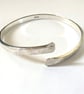 Textured Open Bangle, Sterling Silver - Image 4