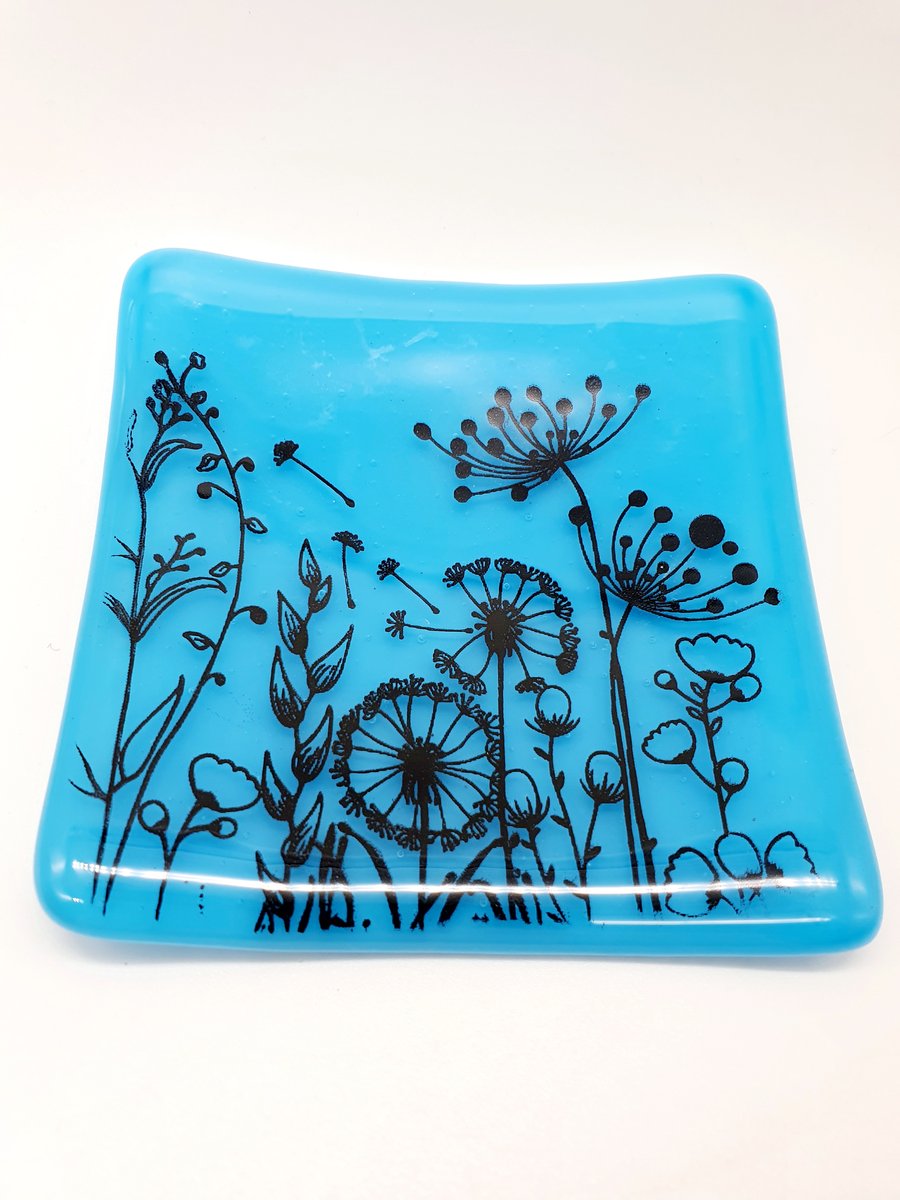 Fused Glass 'Meadow' Dish