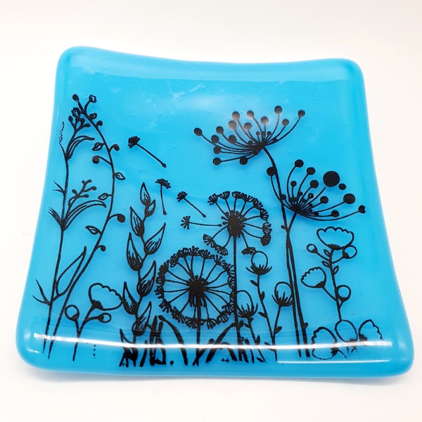 Fused Glass 'Meadow' Dish