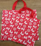 Small Christmas Snowflakes And Ho Ho Ho Words. Festive Reusable Gift  Bag. - Image 2