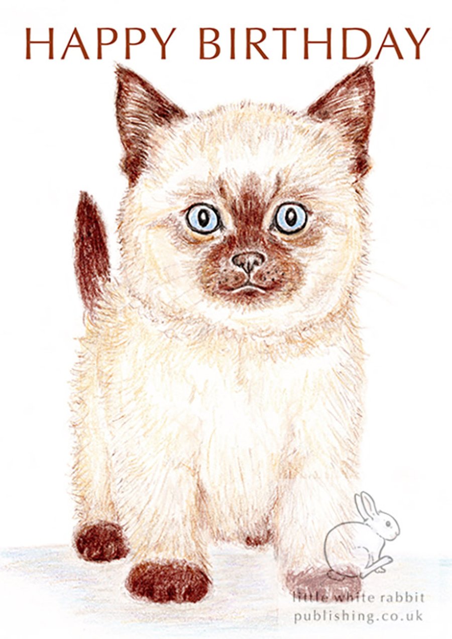 Minnie the Kitten - Birthday Card