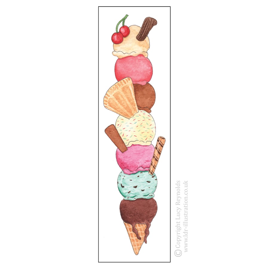 Ice Cream Tower Bookmark