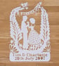 Large Bespoke Custom Personalised Handmade Forever Couple Wedding Papercut - Image 6