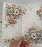 Handmade Fairy Birthday Card (121) Luxury 3D Floral Card in Light Blue & Gold. - Image 2