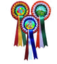Birthday rosettes - 3 layers of ribbon -  for milestone and all other birthdays