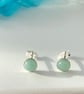 Summery Amazonite SS stud earrings