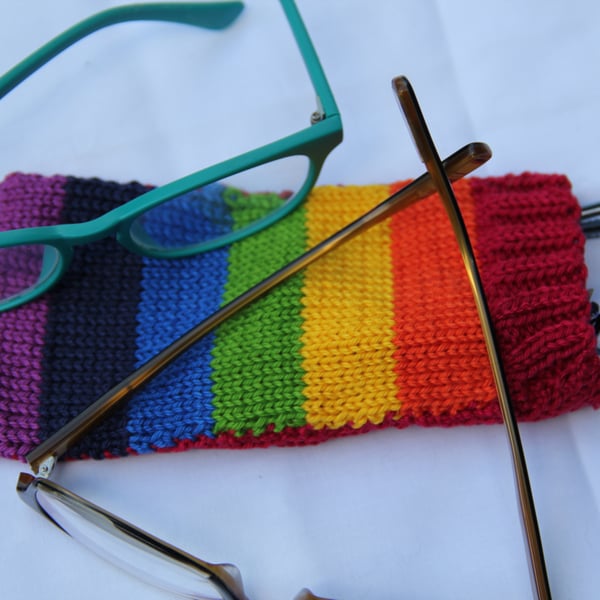 Hand Knitted Rainbow Spectacle Sweater