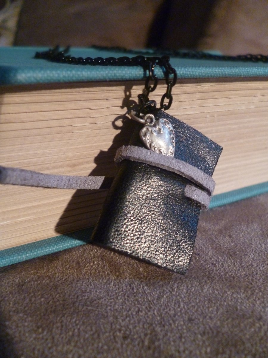 Notebook necklace - wearable mini journal