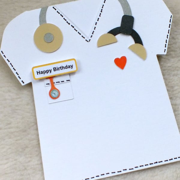 Special Doctor, Vet or Nurse Handmade Birthday Card