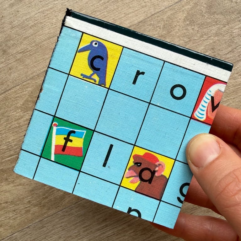 Scrabble for Juniors Coasters (Top Right - Green) - Upcycled from Real Board