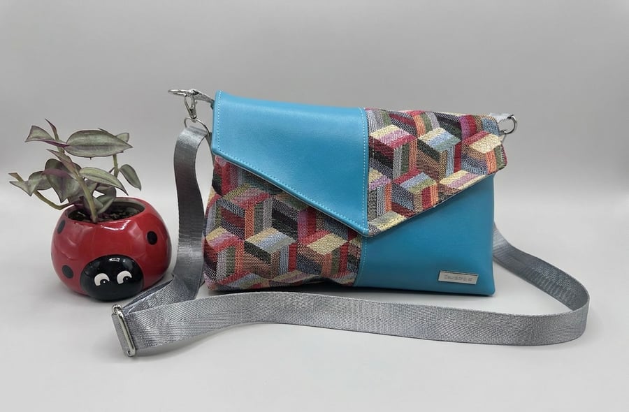 Faux leather handmade bag