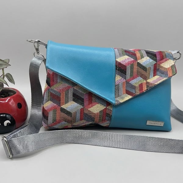 Faux leather handmade bag