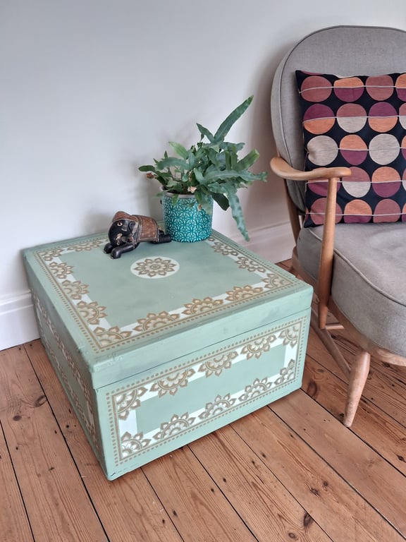 Hand painted trunk for sale 