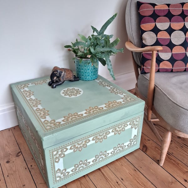 Hand painted trunk for sale 