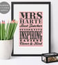Word Art Personalised Teacher Gift - Image 1
