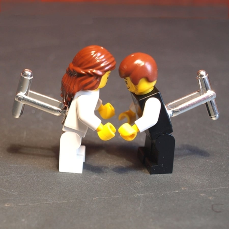 LEGO (r) Bride and Groom Cufflinks