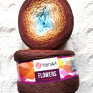1 cake x 250g YarnArt Flowers Yarn Cake - Colour 296 : Cotton Blend