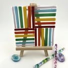 Fused glass rainbow ribbon coaster
