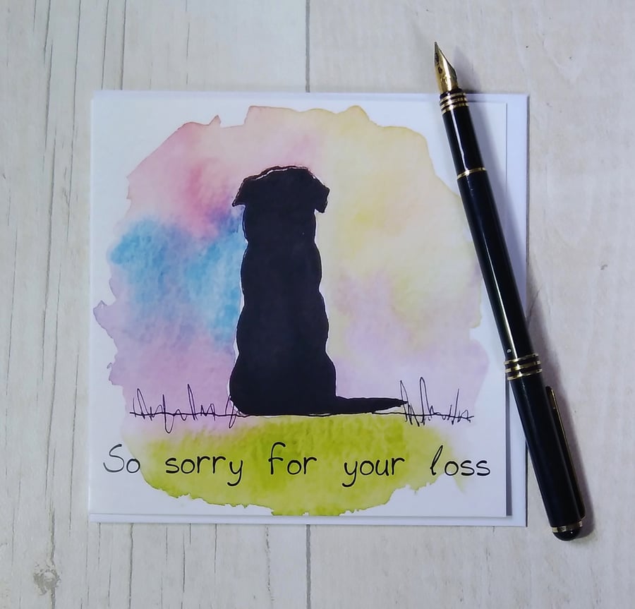 Rottweiler memories sympathy card. Dog loss card. Pet loss card.