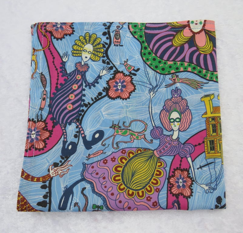 Gents handkerchief, pocket square, made from Liberty Tana Lawn